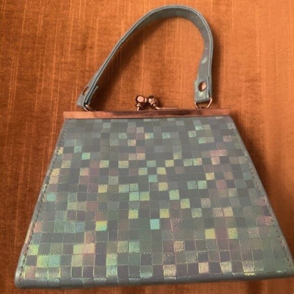 EUC - Electric Blue Y2K handheld Micro tote bag - Picture 1 of 5